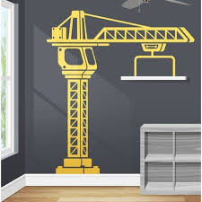 Zoomie Kids Koffler Tall Construction Crane Wall Decal Color Yellow Muebles Para Ninos Habitacion Muebles