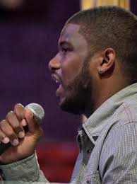 Rattlers quarterback Shane Boyd and Phoenix Mercury Mistie Bass telling  stories at the Arizona Storytellers Project at Wells Fargo Arena.