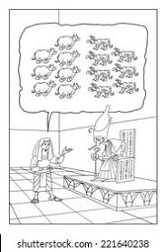 But in the stories we tell children she cuts his hair herself, as depicted in this colouring page. Joseph Interprets Pharaohs Dreams About Seven Stock Illustration 221640238