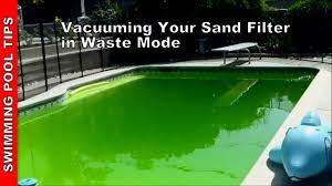 It usually takes a lot of time, effort and money to clear up a typical swampy green pool. Vacuuming Your Sand Filter In Waste Mode Sand Filter Part 4 Youtube