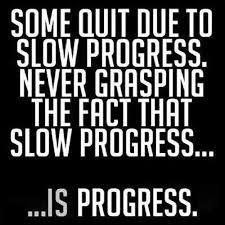 Slow Progress Is Still Good Progress. Some quit due to slow ... via Relatably.com