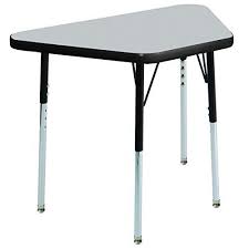 Ecr4kids 18 X 30 Trapezoid Shape Activity Table Standard Legs W Swivel Glides Gray Topblack Edge You Can Activity Table Ecr4kids Classroom Furniture Layout