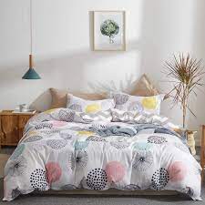 1pc duvet cover, 2pc pillow shams •fabric: Amazon Com Uozzi Bedding Colorful Dots Comforter Set King Size Pink Yellow Gray Blue Circles Print Reversible Down Alternative 800 Tc Adult Duvet Sets 1 Microfiber Comforter With 2 Pillow Shams For Winter