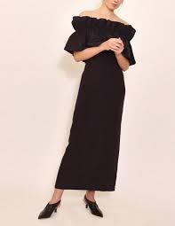 Rejina Pyo Mina Dress Linen Black Dresses Summer Evening Dress Linen Dresses