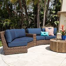 Del Sur 2 Piece Curved Sofa Wicker Patio Furniture Outdoor Wicker Patio Furniture Curved Patio