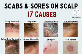 Image result for white scabs on the head in children