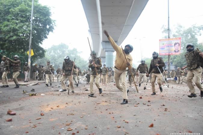 Image result for New Videos Suggest Delhi Police May Have Fired At Jamia Protesters"
