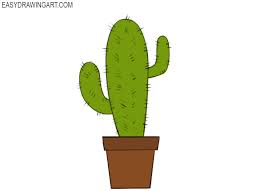 How to draw a cactus. How To Draw A Cactus Easy Drawing Art