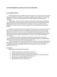 Contoh proposal class meeting smk. Contoh Proposal Kegiatan Class Meeting Pdf