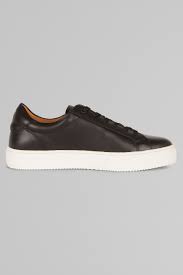 Black Leather Trainers Boggi