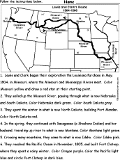 Lewis and clark were to find their way across the land to this ocean Lewis And Clark Follow The Instructions Enchantedlearning Com
