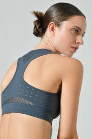 Reggiseno Sportivo con Dettagli Traforati, Linea Sculpt