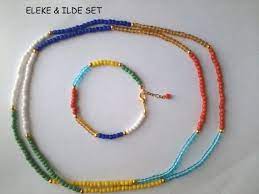 Santeria Yoruba Eleke Necklace Or Bracelet Idde For 7 African Powers Collar Eleke O Pulsera Ilde Para Las 7 Potencias Africanas Necklace Sizes Necklace Santeria