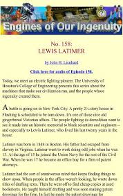 Lewis Latimer Lesson Plans & Worksheets