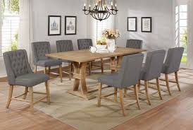 You can get dining room sets, breakfast nook furniture, tables of all shapes and sizes, and chairs in various quantities. Best Quality D40 9pc 9 Pc Gracie Oaks Denville Antique Natural Finish Wood Counter Height Dining