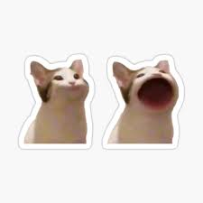 Pop Cat Sticker By Masoncarr2244 In 2021 Cat Stickers Pop Cat Meme Stickers