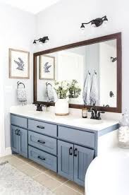 42 Ideas Bathroom Grey Blue Half Baths Small Farmhouse Bathroom Bathroom Remodel Master Farmhouse Master Bathroom