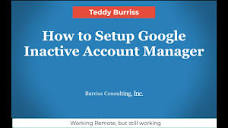 How to Setup Google Inactive Account Manager for my Gmail Account ...