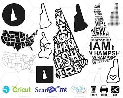 New Hampshire Svg State Svg Us States Uas United State Etsy Svg Cricut Clip Art