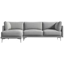 Maybe you would like to learn more about one of these? Rove Concepts Anderson Modern Classic Malmo Grey Upholstered Metal Sectional Sofa Left Hand Facing 91 W 100 W Kathy Kuo Home