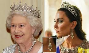 Kate Middleton wows in late Queen's Cartier diamond earrings at wedding  reception