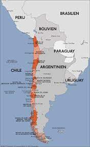 Mostrando la belleza de chile al mundo. Landkarte Chile Regionen Von Chile Weltkarte Com Karten Und Stadtplane Der Welt