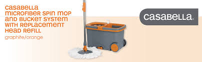 Casabella was created with the novel idea that housewares and cleaning products could be great looking, fun and. Amazon Com Casabella Microfiber Spin Mop And Bucket System With Replacement Head Refill Graphite Orange Home Kitchen