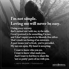 I M Not Simple Loving Me Will Never Be Easy