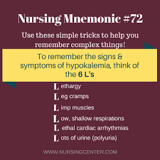 Nursing Mnemonic Hypokalemia Nursing Mnemonics Nursing School Survival Nursing School Scholarships