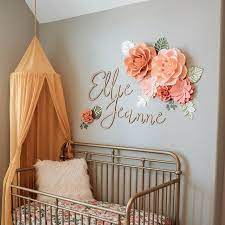 ** this listing is for a digital print. Paper Flowers Wall Decor Paper Flowers For Girls Room Floral Etsy Nursery Decor Girl Nursery Wall Decor Girl Baby Room Design