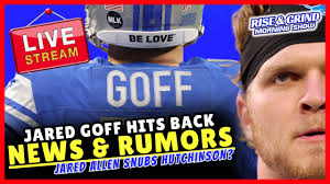 Detroit Lions News NFL Headlines: Jared Goff Hits Back & Aidan Hutchinson  Gets Snubbed!