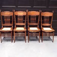 Antique Oak Larkin 1 Pressed Back Chairs Set Of 4 Chair Chair Set Oak