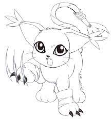 Gatomon Lineart By Ellana On Deviantart
