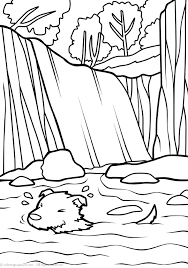 Coloring pages for waterfall (nature) ➜ tons of free drawings to color. Waterfall Coloring Pages Books 100 Free And Printable