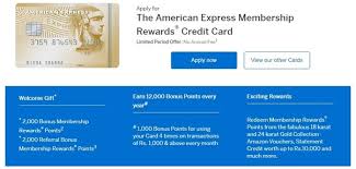 Movie ticket bookings, telephone bills, utility bill payments, reward points. Best Credit Card In India American Express Rewards Credit Card