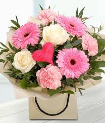 Best online flowers for mother's day. Simply The Best Pink White Mothers Day Flower Gift Bag Bouquet Online Flower Delivery Flower Delivery Flower Arrangements