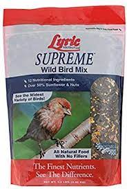 Amazon Com Lyric Supreme Wild Bird Mix 4 5 Lb Bag Wild Bird Birdseed Garden Outdoor Wild Bird Food Natural Food Food