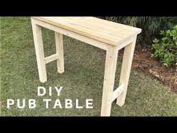 This Simple Diy Pub Table Is The Perfect Beginner Project That Offers A High Value Project Using Limited Tools A Craft Table Diy Bar Height Table Diy Diy Table