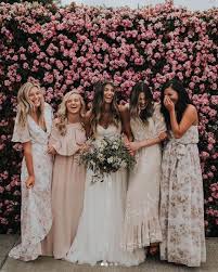 Bridesmaids Are There Through Thick And Thin Especially On The Most Special Day Bridesmaid Dresses Boho Wedding Bridesmaid Dresses Printed Bridesmaid Dresses