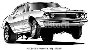 Funny cars are among the fastest drag racing automobiles in production. Drag Car Wheelie Black Line And Airbrush Illustration Canstock
