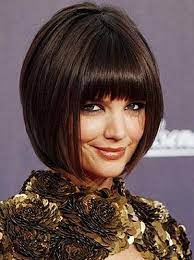 Katie Holmes Long Bob With Bangs Bob Haircut With Bangs Short Hair With Bangs Bob Hairstyles With Bangs
