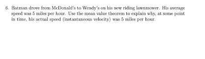 Some restaurants do reward their workers with steady or occasional overtime hours to increase their paychecks. Solved 6 Batman Drove From Mcdonald S To Wendy S On His Chegg Com