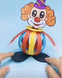 Paper Craft For Kids Video Paper Crafts For Kids Toddler Crafts Clown Crafts Preschool