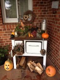 Herbstdeko Alter Backofen Alter Ofen Herbst Dekoration Alter Herd