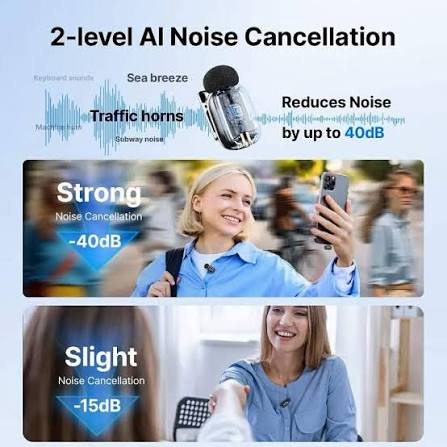 BOYA mini 2 Wireless Microphone Lapel AI Noise Cancellation Super mini Mic  for Vlogging Upgraded