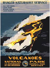 Volcanoes National Park Ranger Naturalist Service Wpa Poster National Park Posters Hawaii Volcanoes National Park Volcano National Park