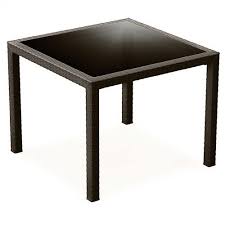 Get the best deal for square patio dining tables from the largest online selection at ebay.com. Miami Wickerlook Resin Square Patio Dining Table Brown 37 Inch Isp870 Br Cozydays