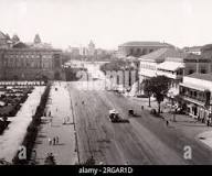 Vintage late 19th century photograph: Rampart Row, street scene, Bombay, Mumbai, India Stock Photo - Alamy