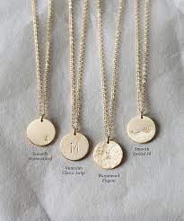 Ultimate Disk Necklace Personalized Circle Tag Engraved Etsy In 2021 Disc Necklace Necklace For Girlfriend Necklace