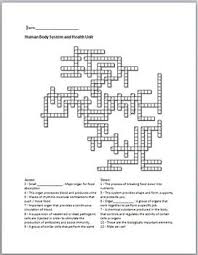 Anatomy Unit Crossword Puzzle And Solution Human Body Systems Body Systems Muscular System Lesson